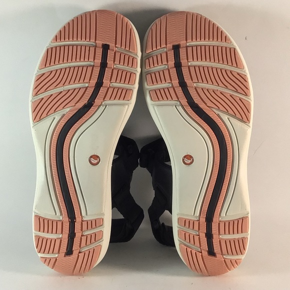 Clarks unstructured Women's strap sandals black gray size 6.5 M - Picture 7 of 8